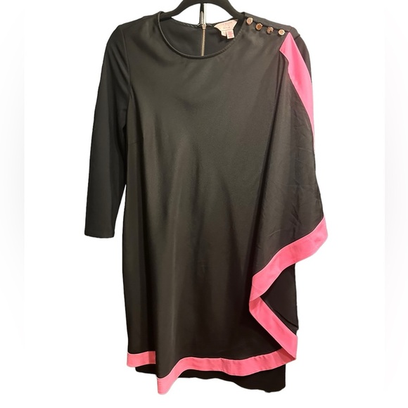 Ted Baker Women's Black Betriss One Side Draped Dress Size 3 - Picture 9 of 15